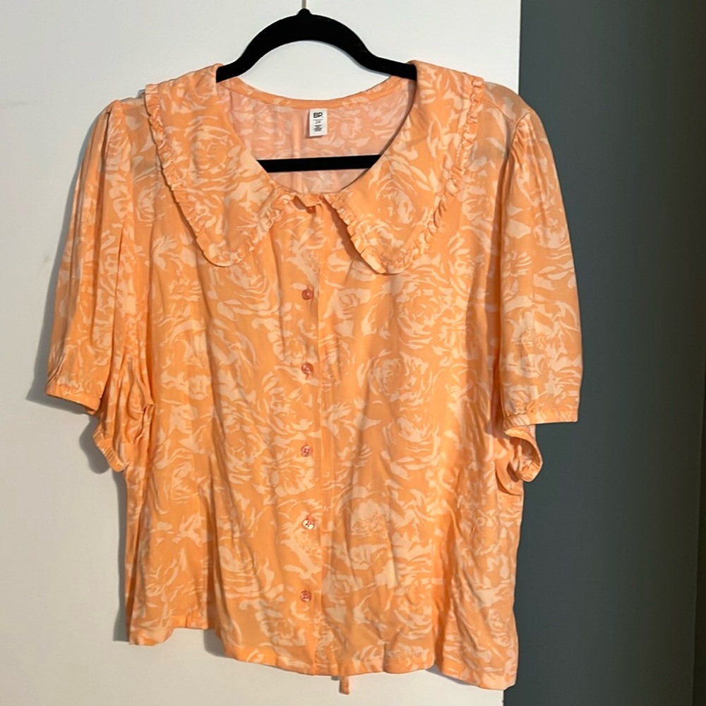 Collared top button front with back tie